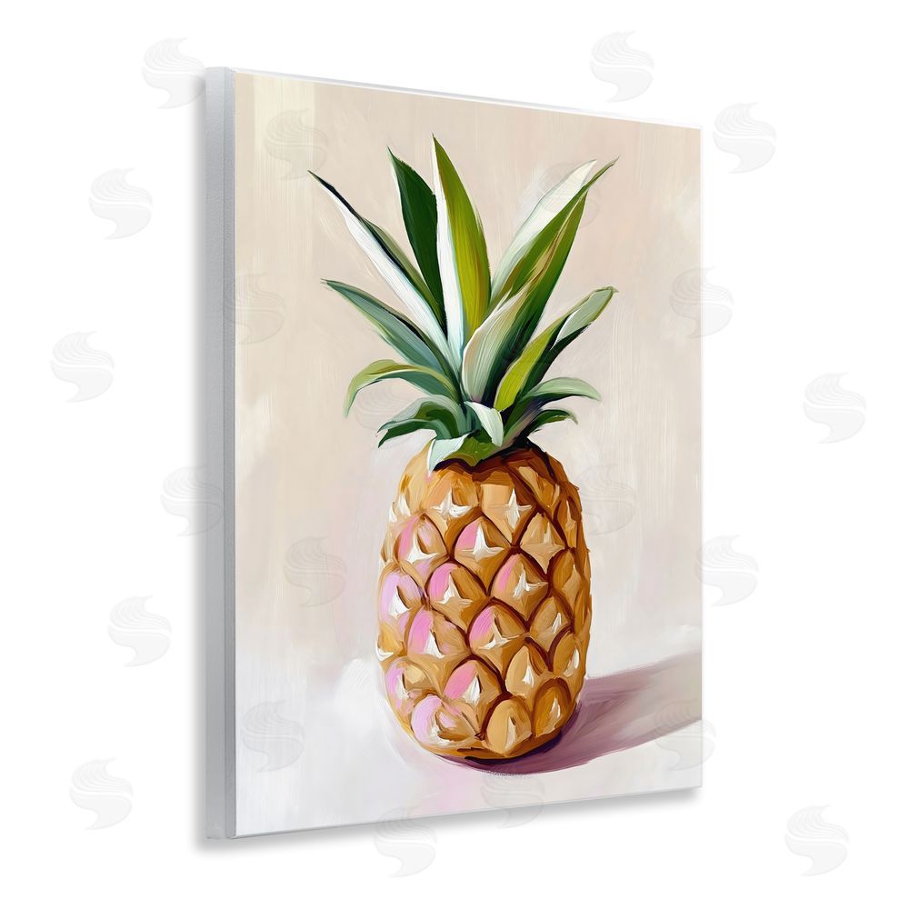 The Prints Vibe Pastel Pineapple Tropical Fruit Wall Plaque Home Decor Art Print