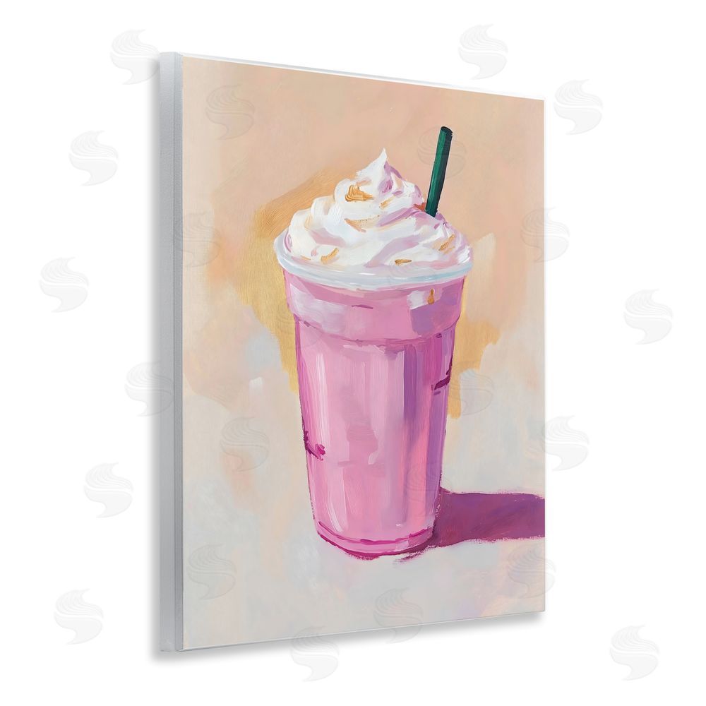 The Prints Vibe Pink Strawberry Shake Wall Plaque Home Decor Art Print