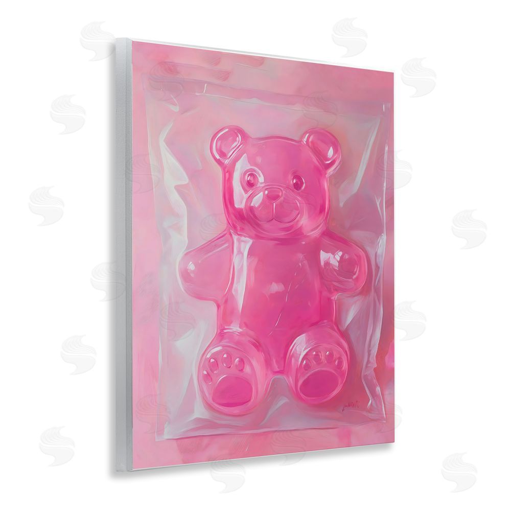 The Prints Vibe Pink Gummy Candy Bear Wall Plaque Home Decor Art Print