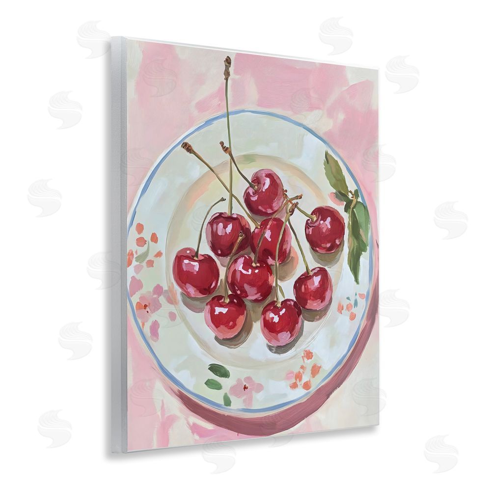 The Prints Vibe Plate of Summer Cherries Wall Plaque Home Decor Art Print
