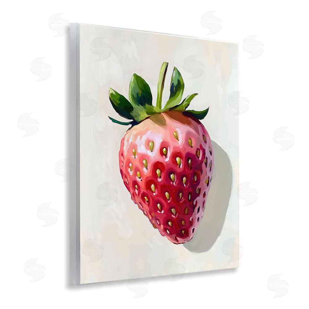 The Prints Vibe Juicy Shine Strawberry Wall Plaque Home Decor Art Print
