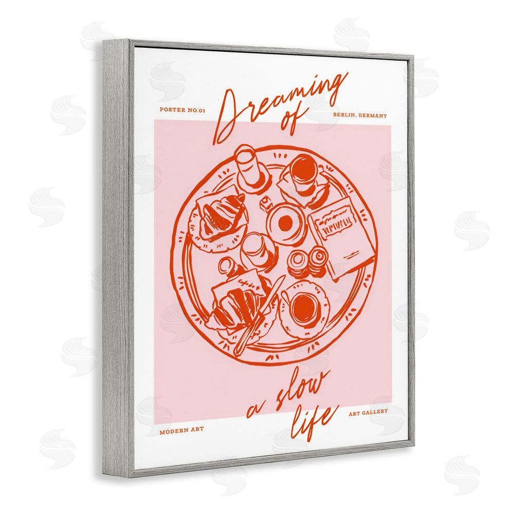 The Prints Vibe Dreaming Of A Slow Life Gray Framed Giclee Wall Art Print