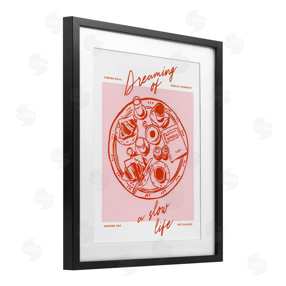 The Prints Vibe Dreaming Of A Slow Life Black Framed Print Under Glass Wall Art