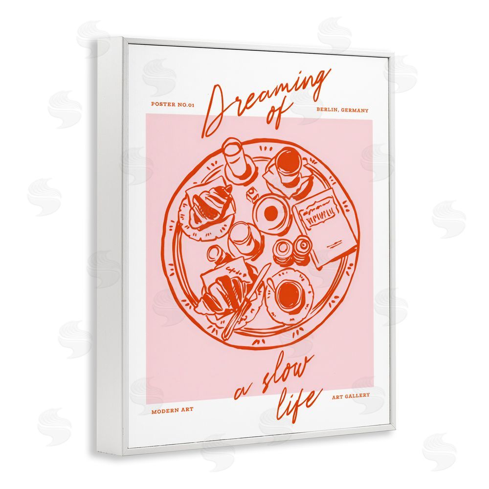 The Prints Vibe Dreaming Of A Slow Life White Framed Giclee Wall Art Print
