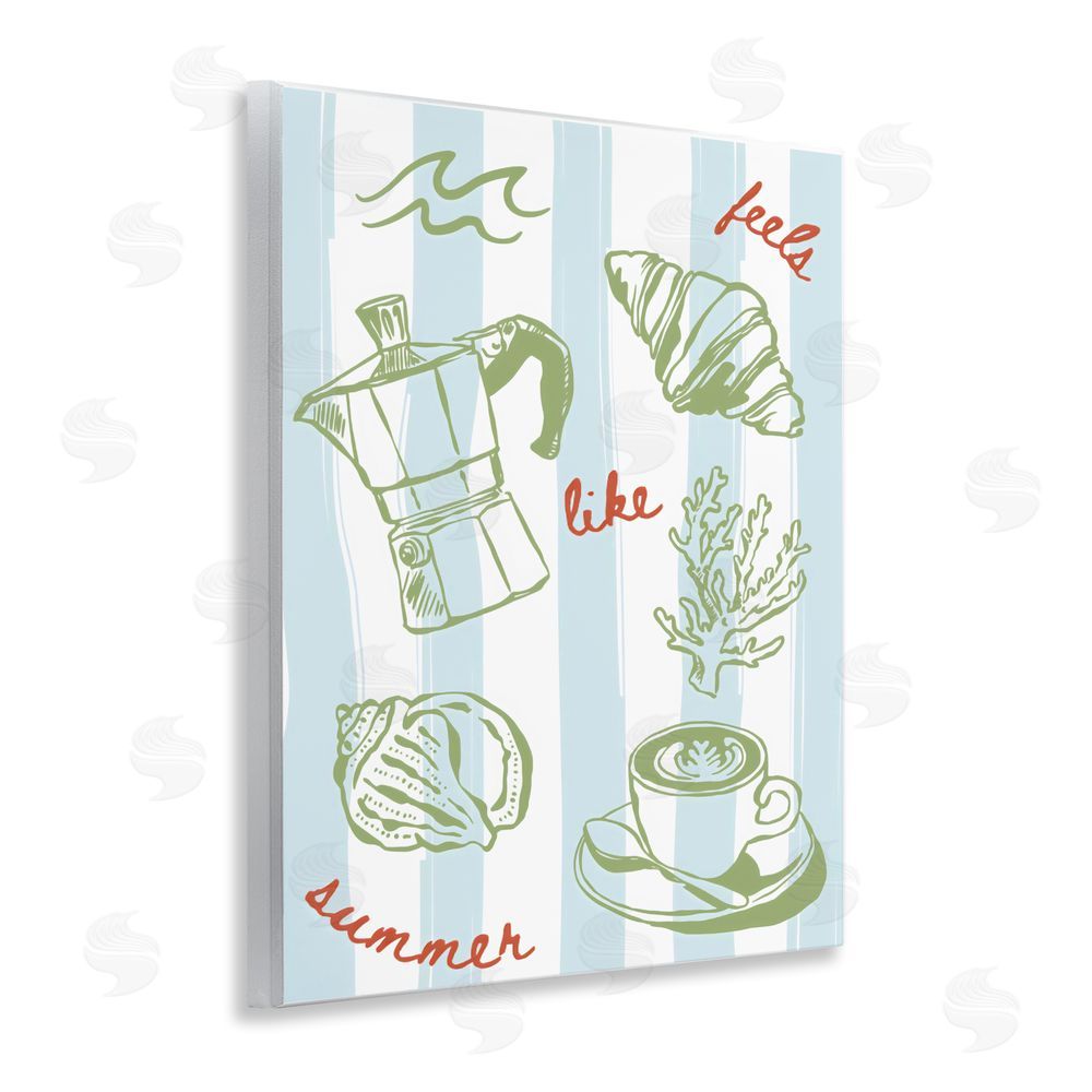 The Prints Vibe Feels Like Summer on Stripes Wall Plaque Home Decor Art Print