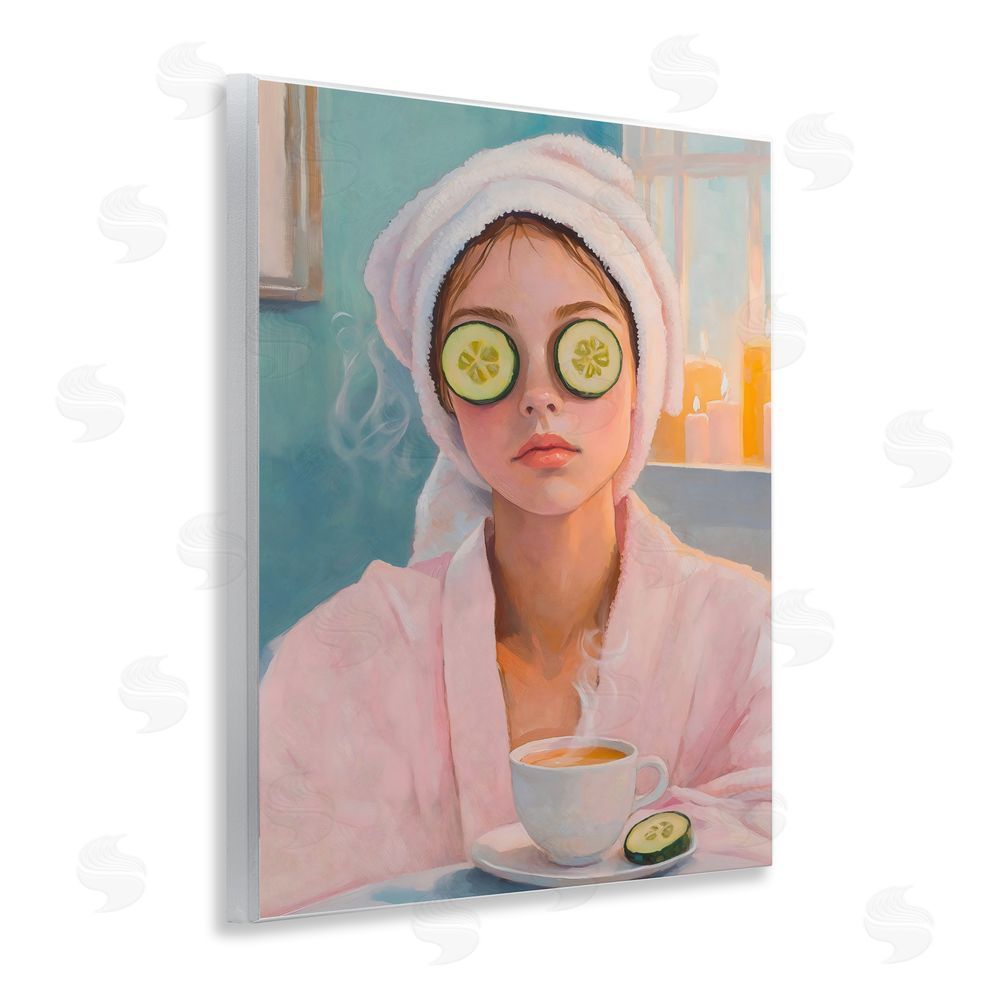 The Prints Vibe Spa Day Cucumber Self Care Wall Plaque Printed Art