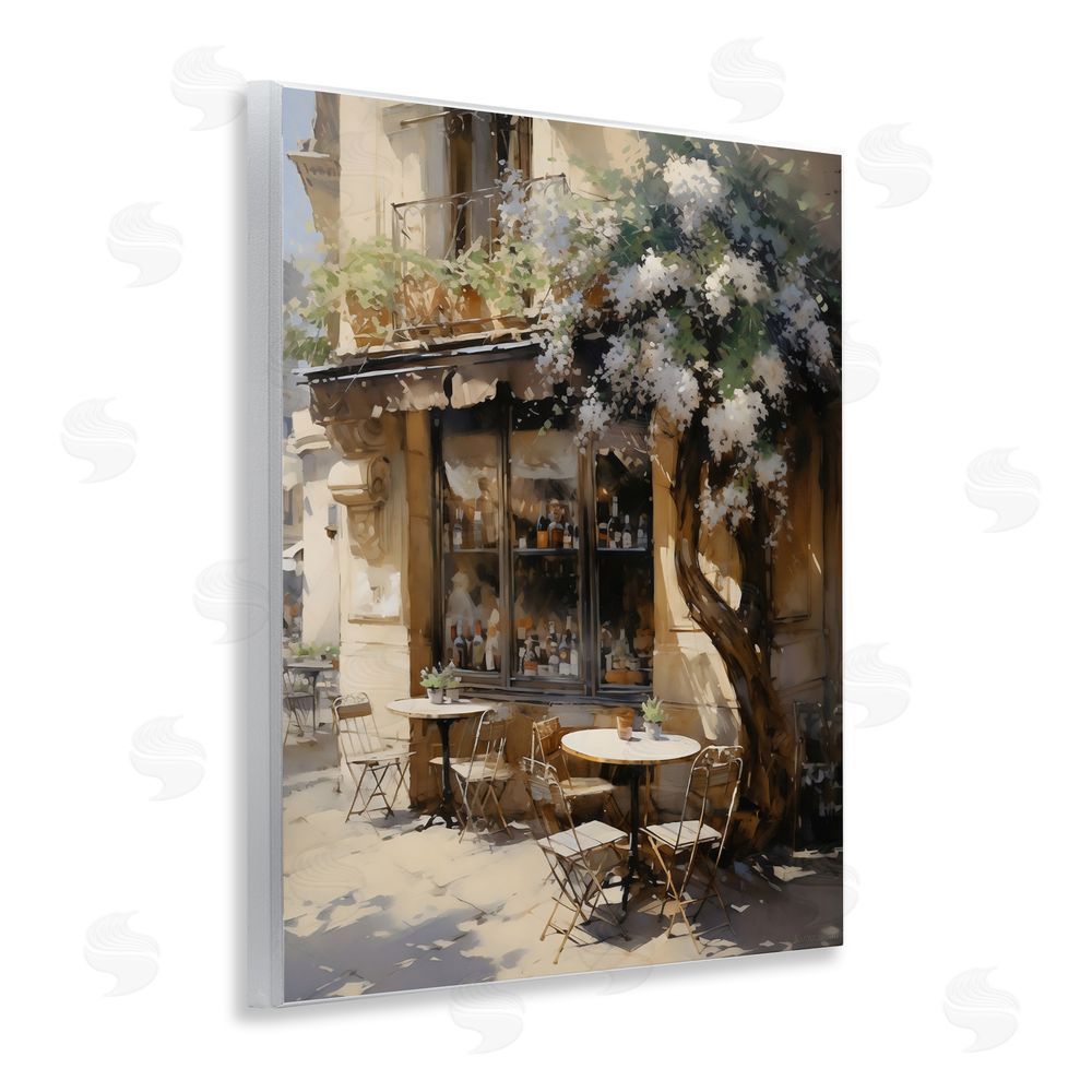 Creative Studio Sunlit French Cafe Terrace Wall Plaque Printed Art