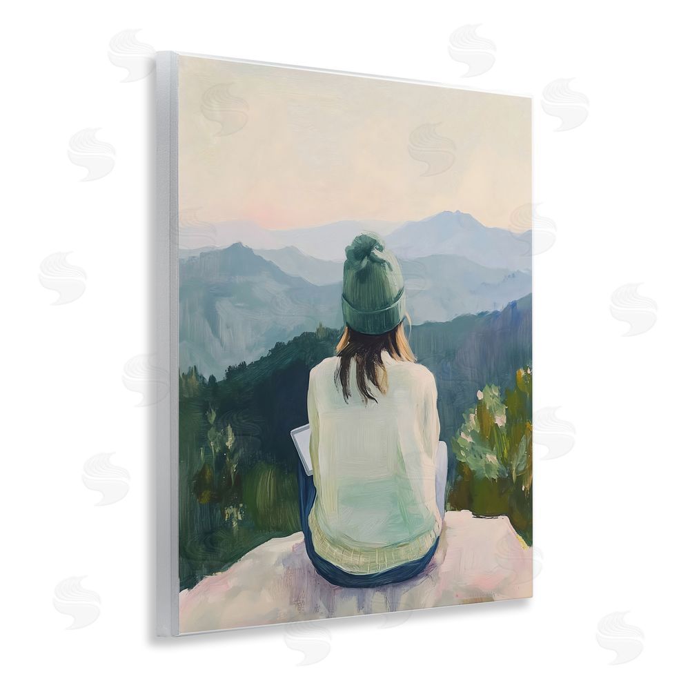 The Prints Vibe Mindful Solitude Meditation View Wall Plaque Home Decor Art Print