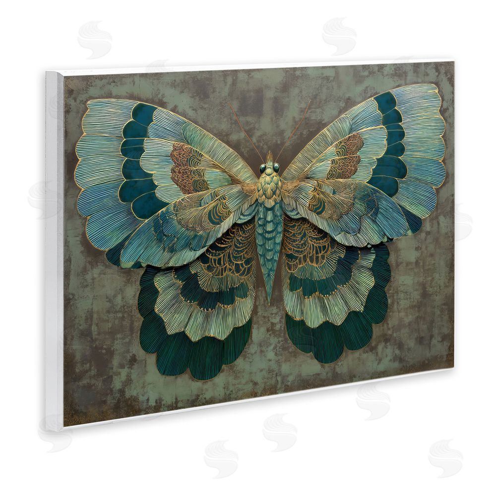 Petal Prints Design Golden Jewel Butterfly Wall Plaque Home Decor Art Print