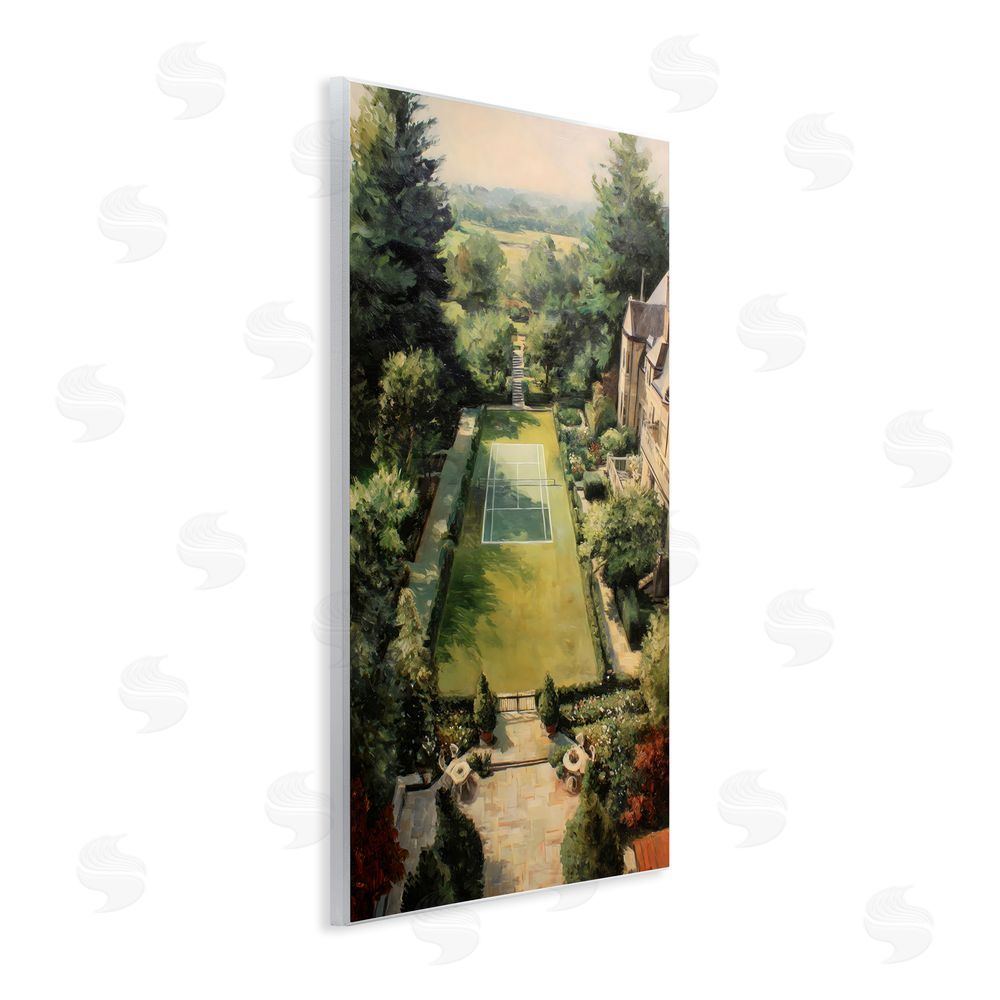 Petal Prints Design Vintage Tennis At The Manor Wall Plaque Printed Art