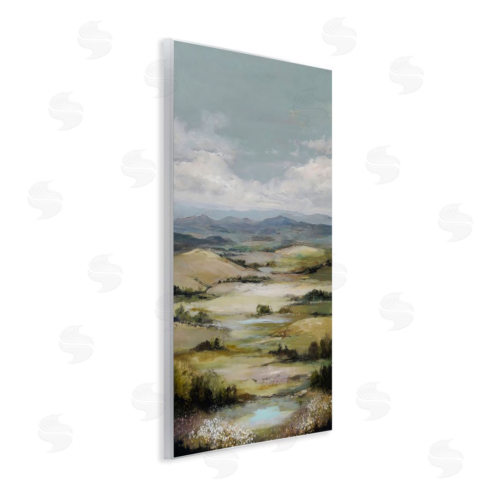 Petal Prints Design Rolling Mountain Meadows Wall Plaque Home Decor Art Print