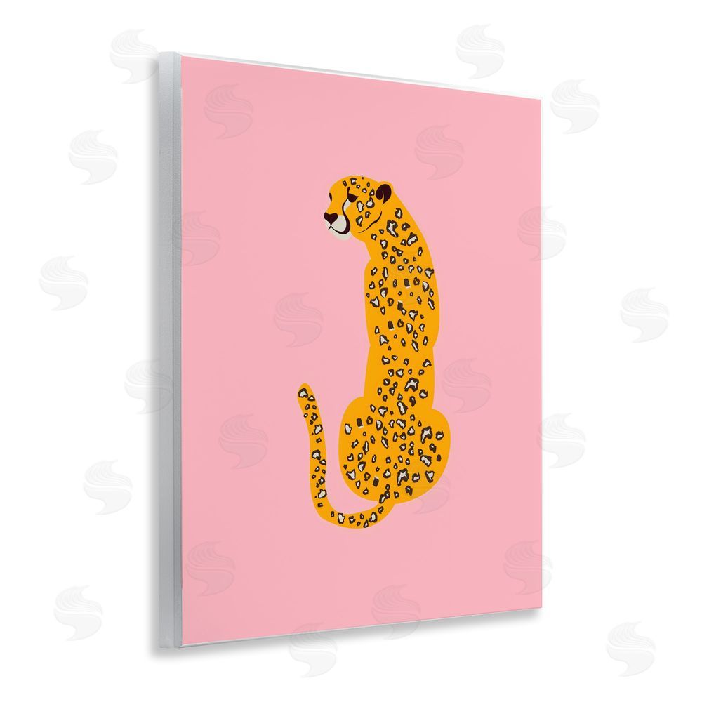 Creative Studio Yellow Jaguar on Pink Wall Plaque Printed Art