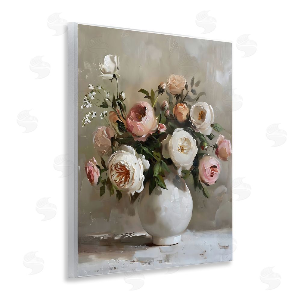 Creative Studio Peony Blooms Bouquet Vase Wall Plaque Home Decor Art Print