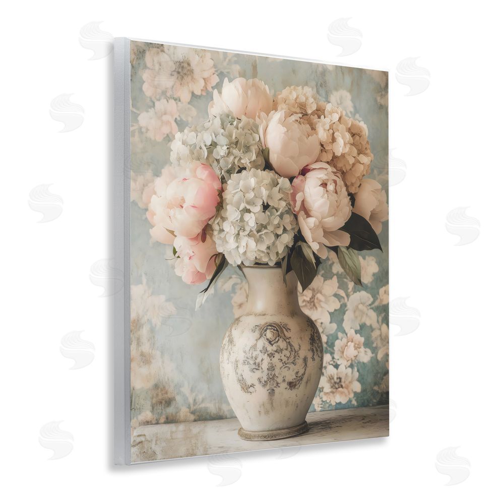 Creative Studio Delightful Arrangement of Flowers Wall Plaque with Fixed Lithograph Print