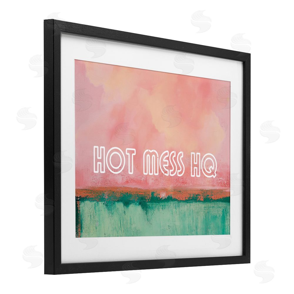 Gina Kelly Hot Mess Headquarters Black Framed Print Under Glass Wall Art