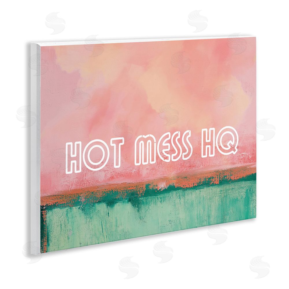 Gina Kelly Hot Mess Headquarters Wall Plaque Home Decor Art Print