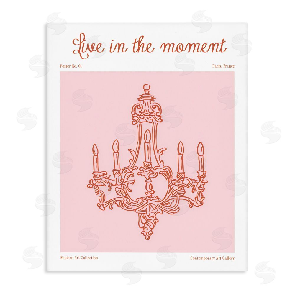 The Prints Vibe Live In The Moment Chandelier Stretched Canvas Wall Art