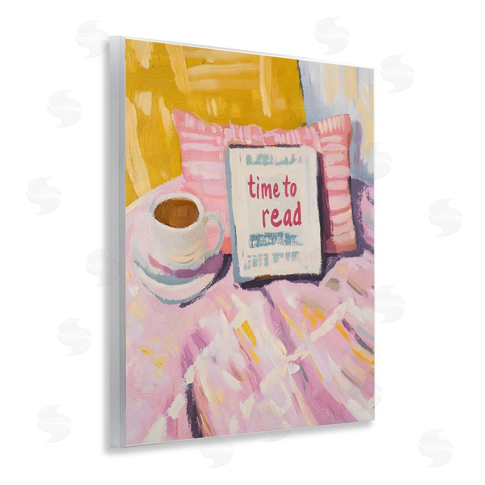 The Prints Vibe Time To Read in Morning Wall Plaque Printed Art