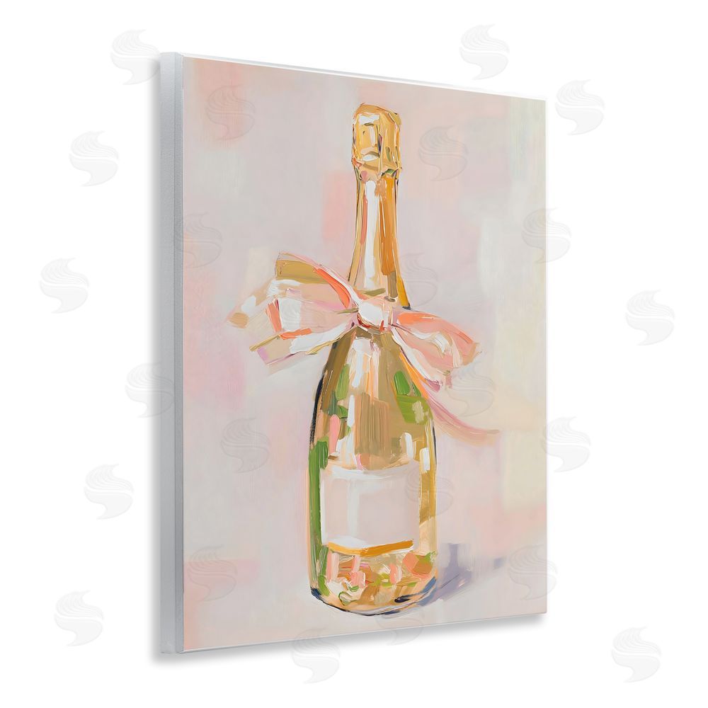 The Prints Vibe Pink Champagne Celebration Wall Plaque Home Decor Art Print