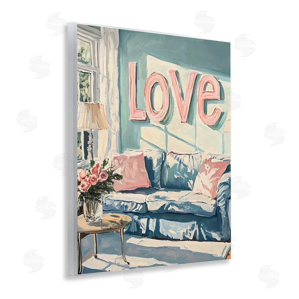 The Prints Vibe Love Letters Above Cozy Couch Wall Plaque Home Decor Art Print