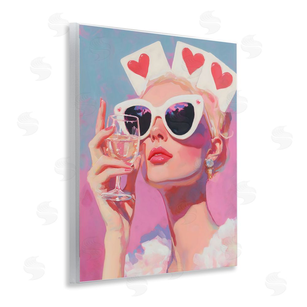 The Prints Vibe Queen of Hearts Retro Glam Wall Plaque Home Decor Art Print