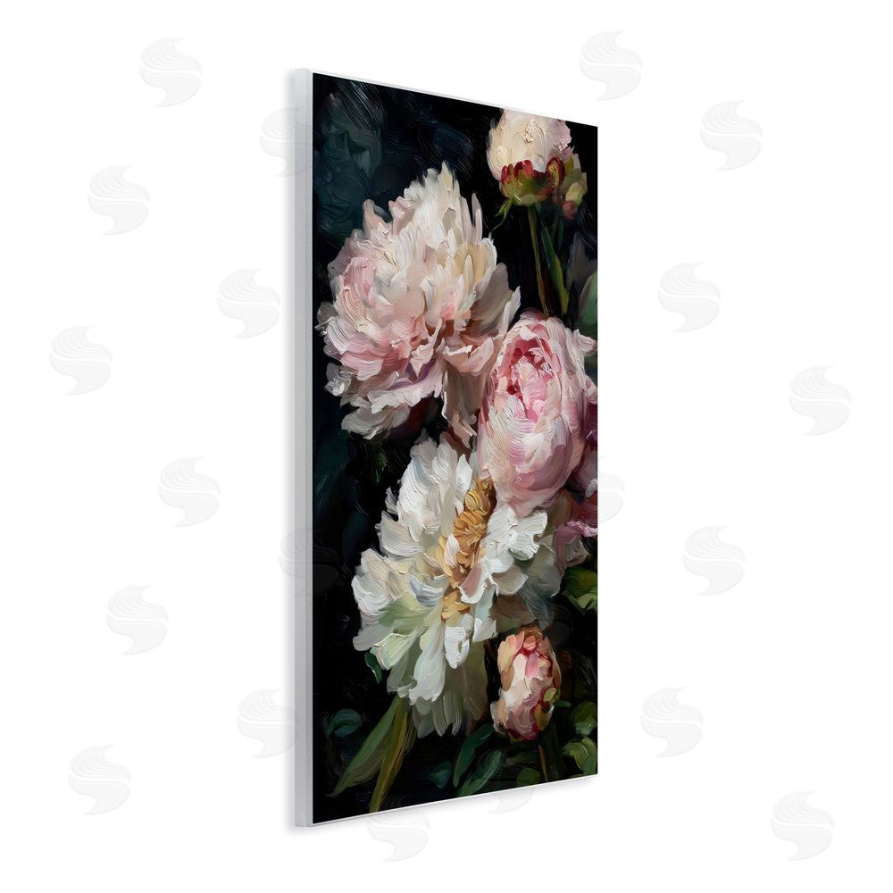 Petal Prints Design Soft And Moody Peonies Wall Plaque Printed Art