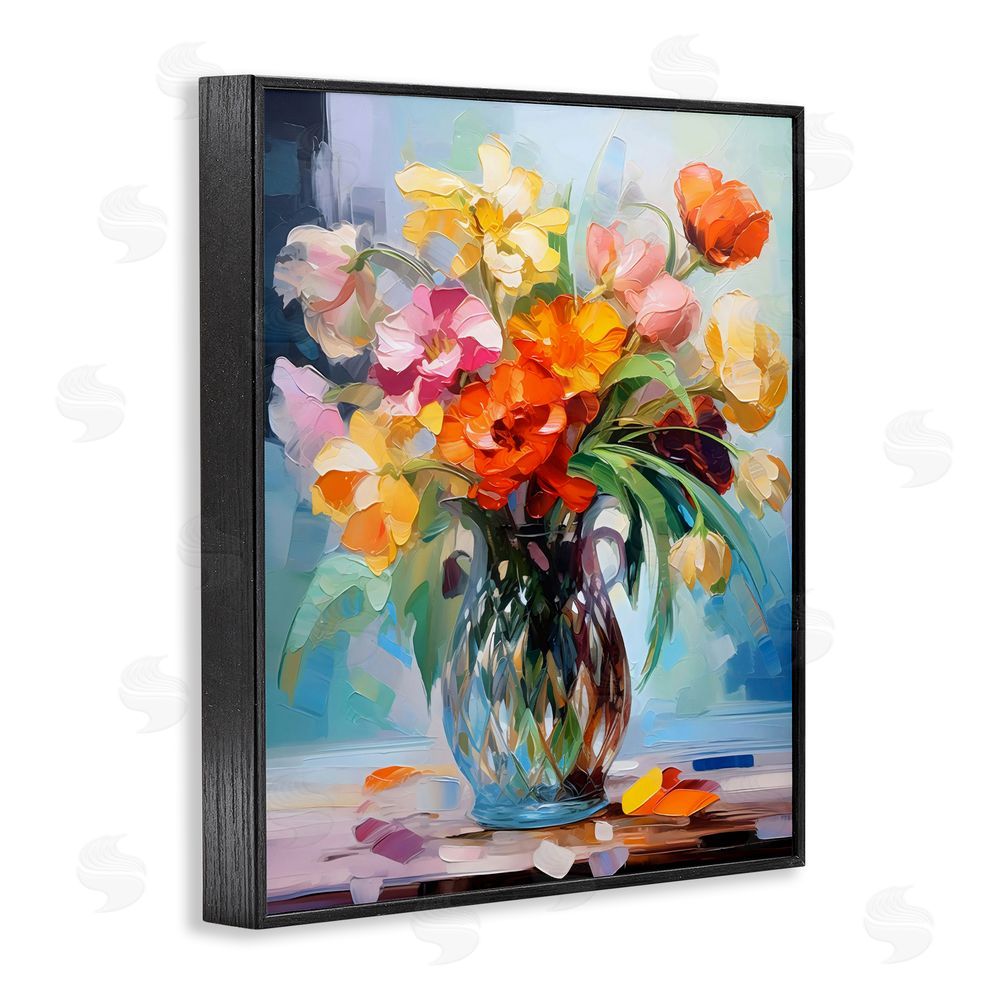 Creative Studio Dreamy Bouquet of Vibrant Blooms Black Framed Giclee Wall Art Print