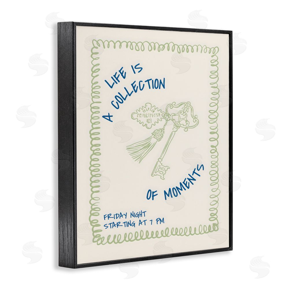 The Prints Vibe A Collection of Moments Black Framed Giclee Wall Art Print