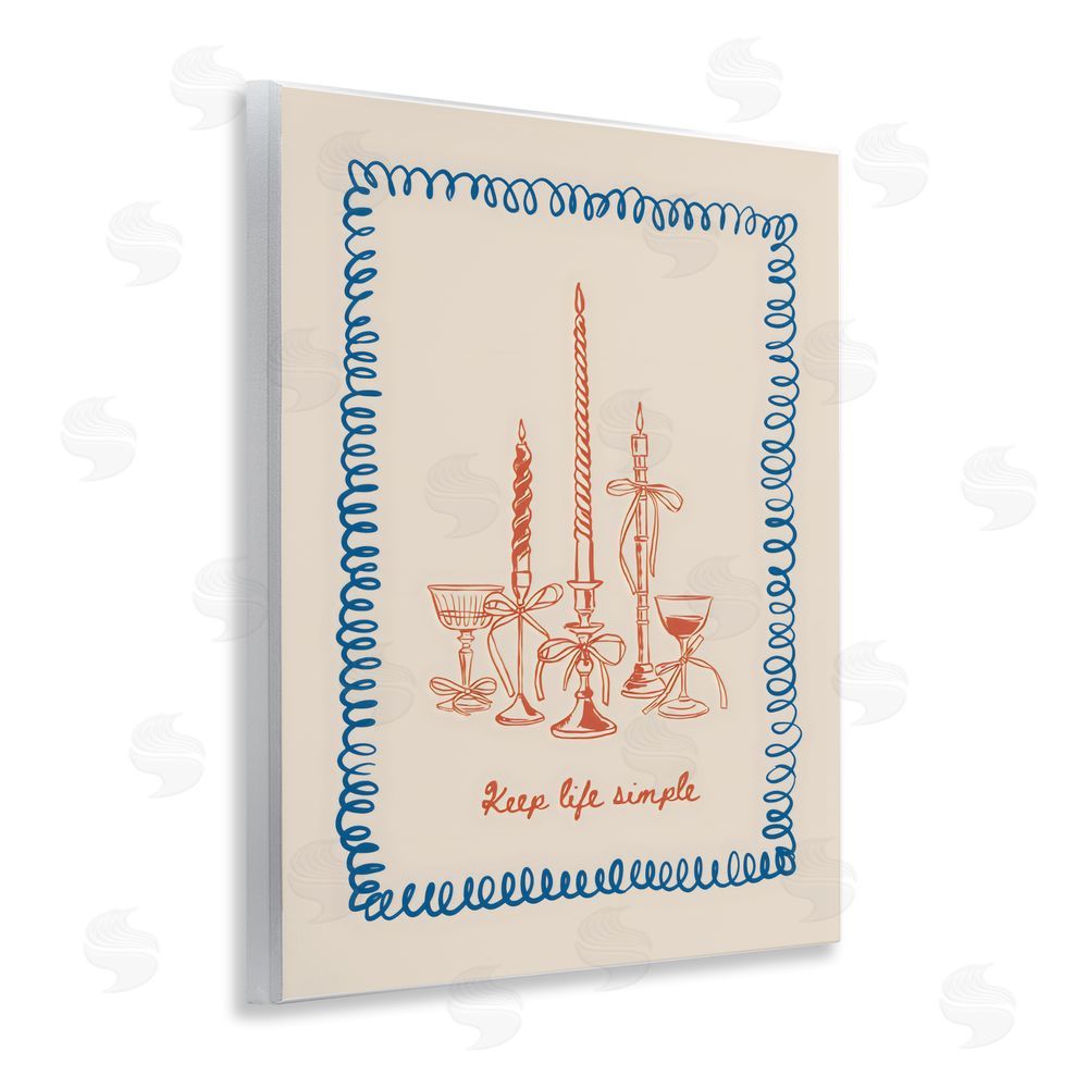 The Prints Vibe Keep Life Simple Candles Wall Plaque Home Decor Art Print