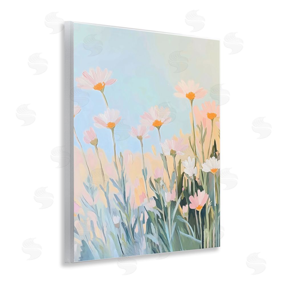The Prints Vibe Pastel Meadow Daisies at Dawn Wall Plaque Home Decor Art Print