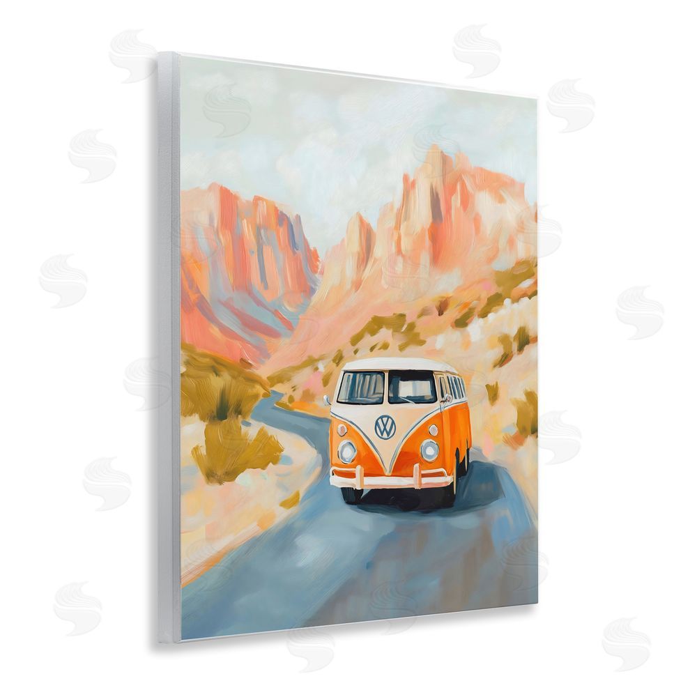 The Prints Vibe Van Life Desert Canyon Wall Plaque Printed Art
