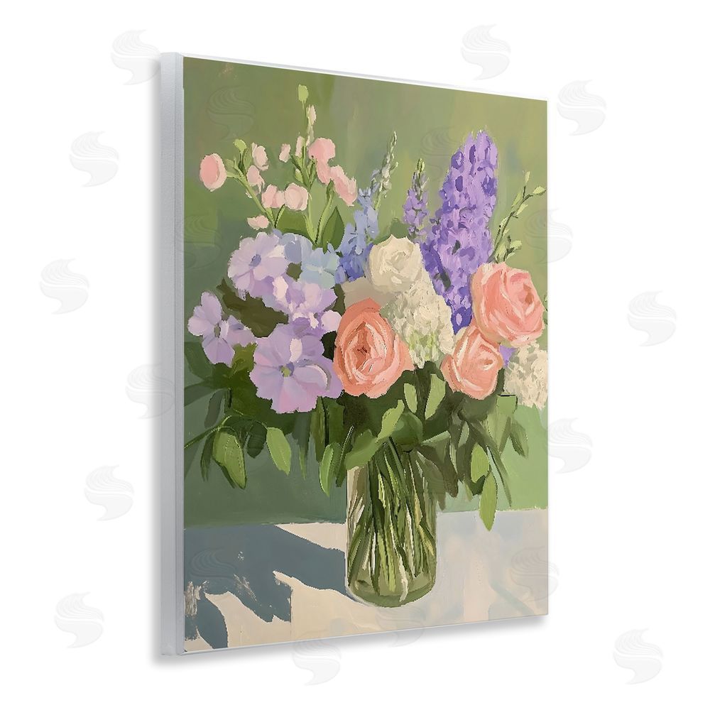 The Prints Vibe Mixed Roses & Lilacs Bouquet Wall Plaque Home Decor Art Print