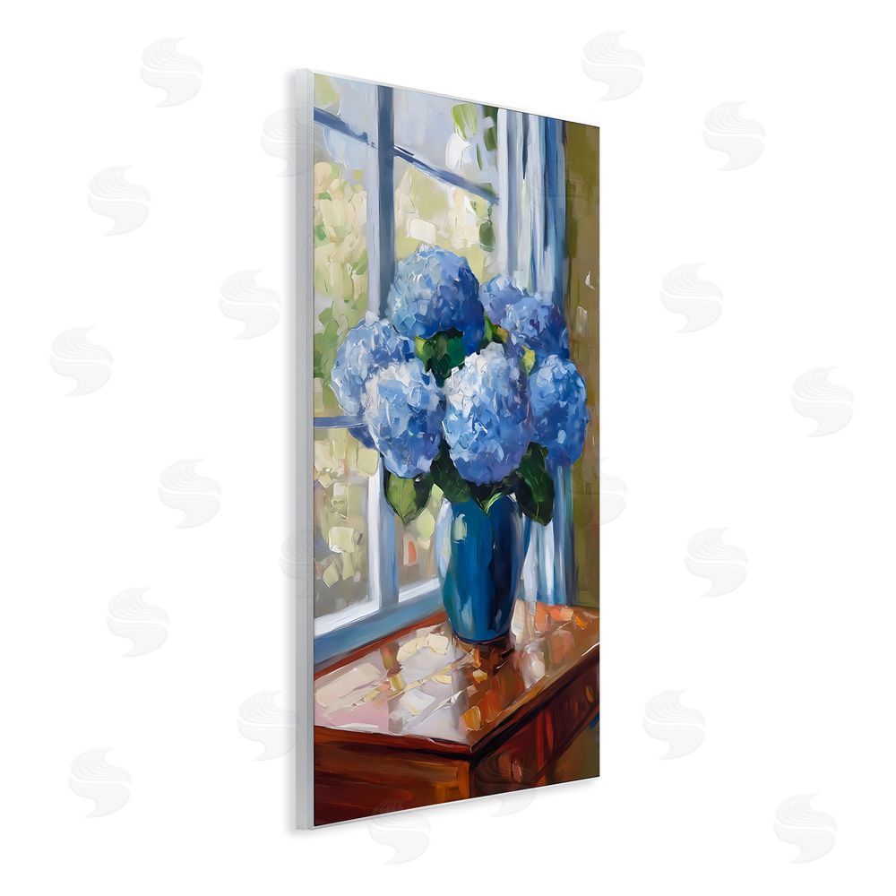 Creative Studio Winter Hydrangeas by Window Wall Plaque Printed Art