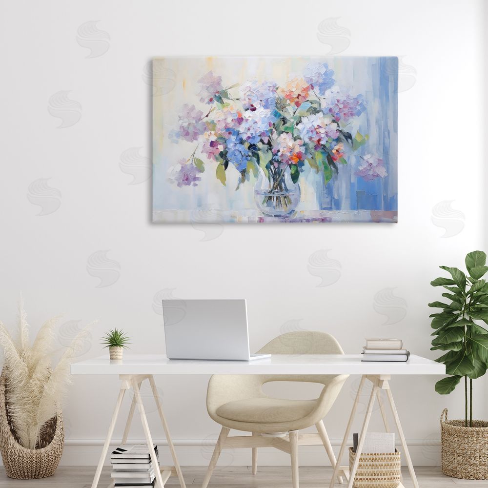 Creative Studio In Full Bloom Bouquet Stretched Canvas Wall Art in Room