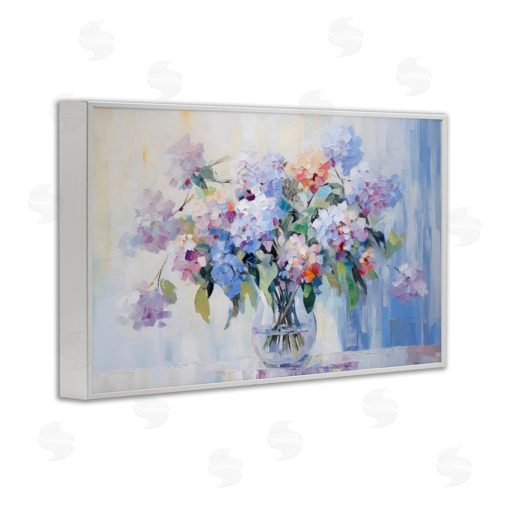 Creative Studio In Full Bloom Bouquet White Framed Giclee Wall Art