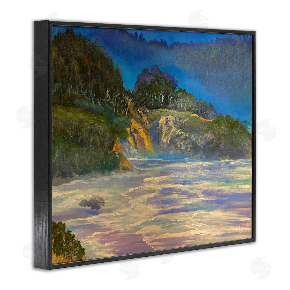 Lee Ann Zirbes Natural Wilderness Coastline Black Framed Giclee Wall Art