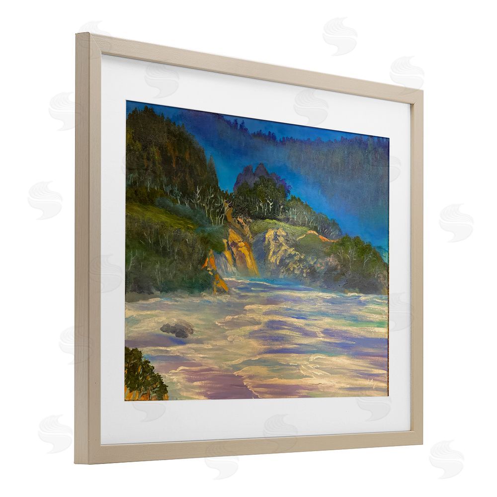 Lee Ann Zirbes Natural Wilderness Coastline Brown Framed Print Under Glass Wall Art