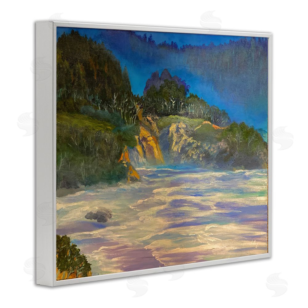 Lee Ann Zirbes Natural Wilderness Coastline White Framed Giclee Wall Art