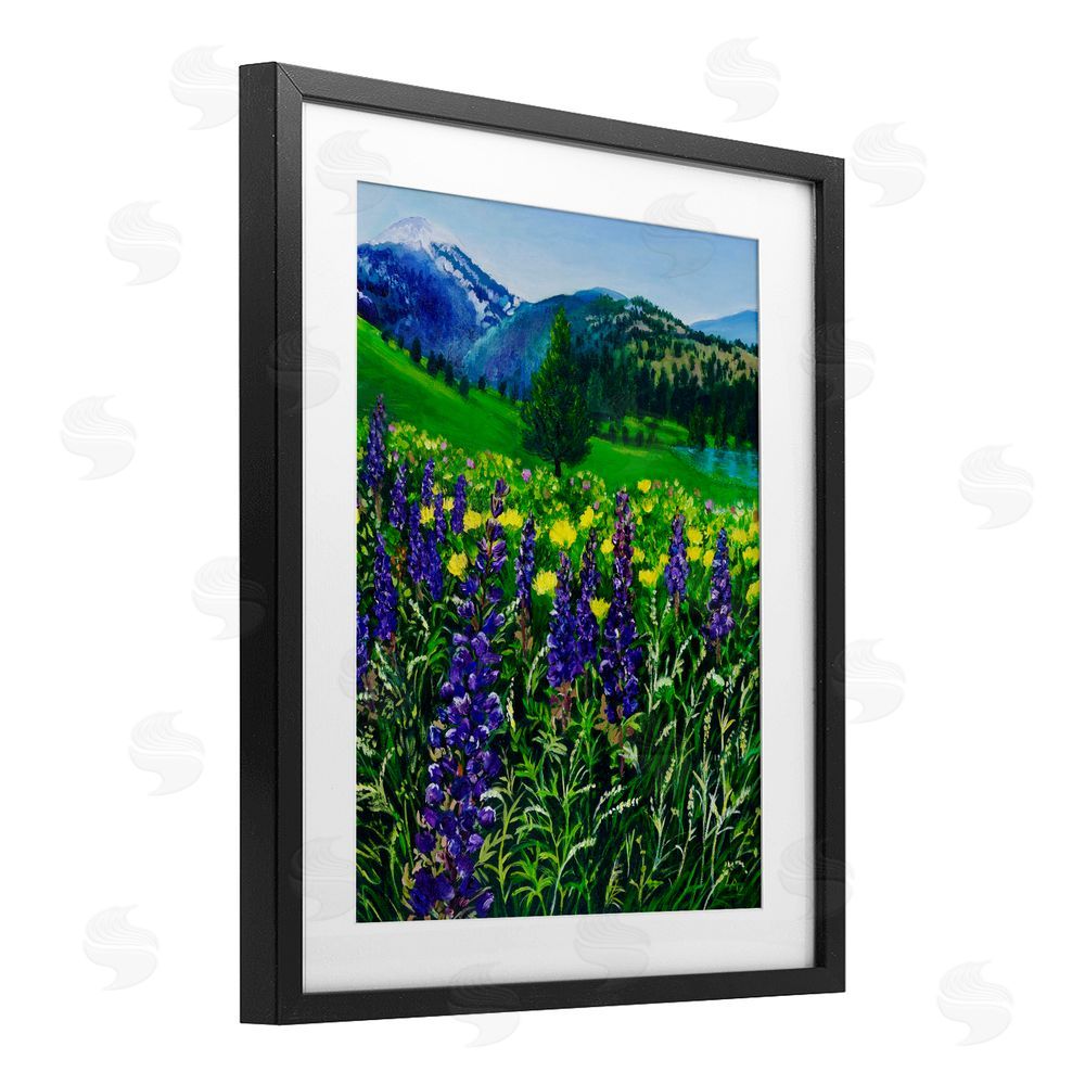 Lee Ann Zirbes Flower Speckled Valley Black Framed Print Under Glass Wall Art