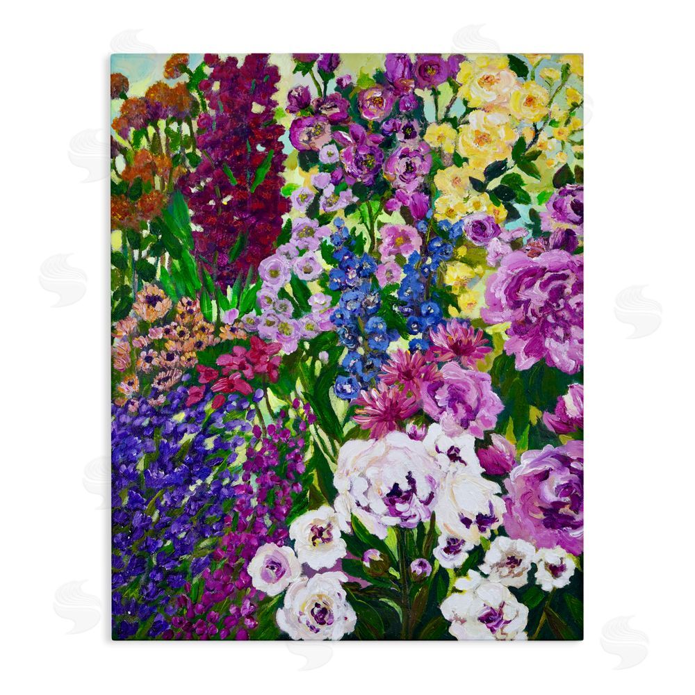Lee Ann Zirbes Lush Greenhouse Garden Flowers Stretched Canvas Wall Art