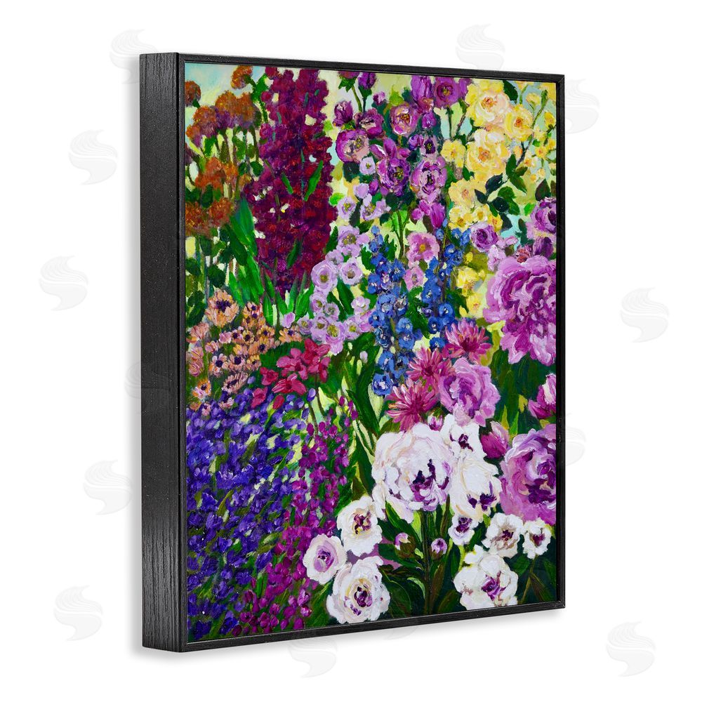Lee Ann Zirbes Lush Greenhouse Garden Flowers Black Framed Giclee Wall Art