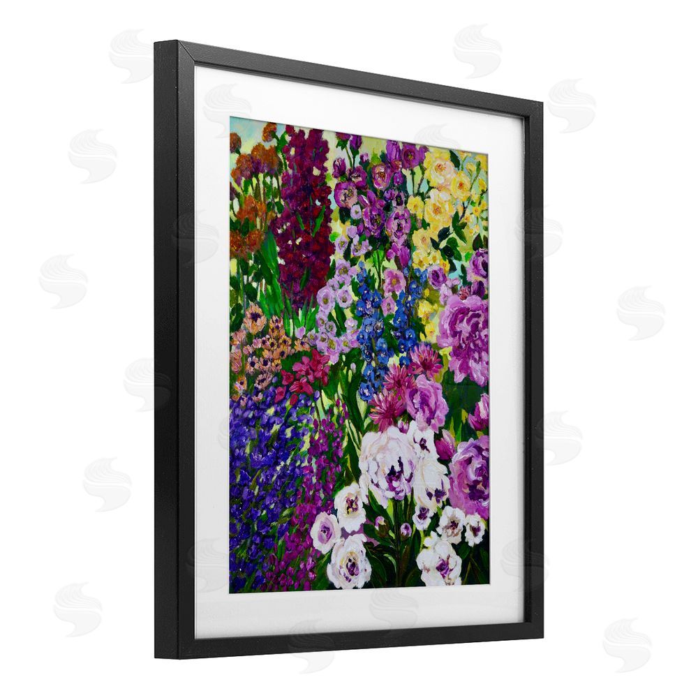 Lee Ann Zirbes Lush Greenhouse Garden Flowers Black Framed Print Under Glass Wall Art