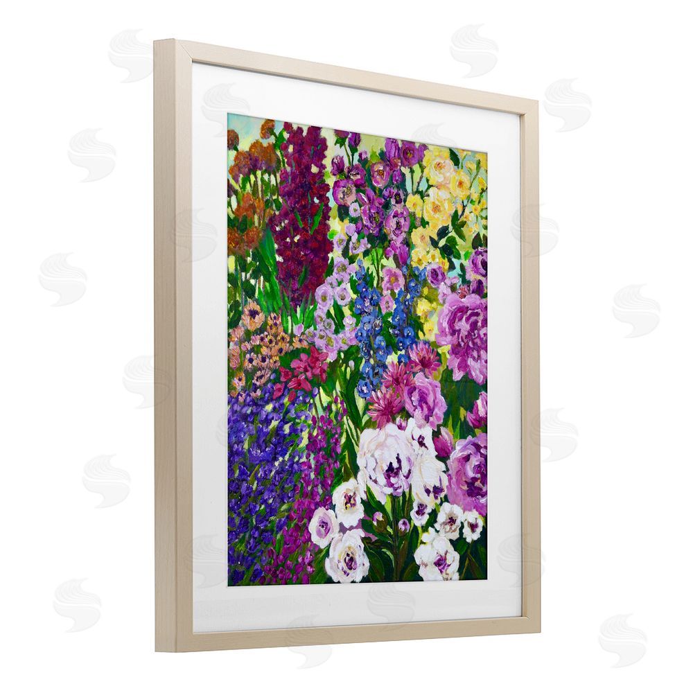 Lee Ann Zirbes Lush Greenhouse Garden Flowers Brown Framed Print Under Glass Wall Art