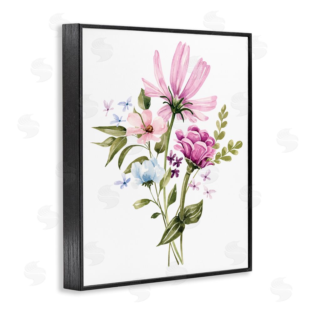 Bethany Sandoval Wildflower Fields Floral Bundle Black Framed Giclee Wall Art Print