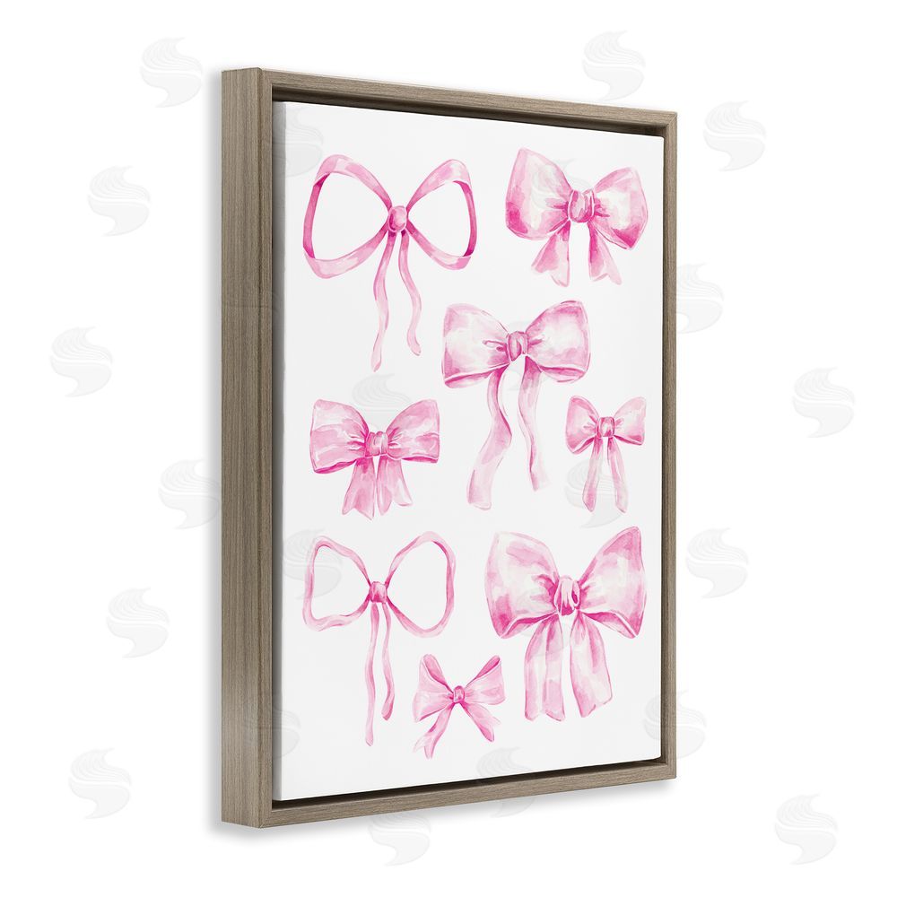 Bethany Sandoval Coquette Bow Collection Brown Floating Frame Canvas Wall Art Print