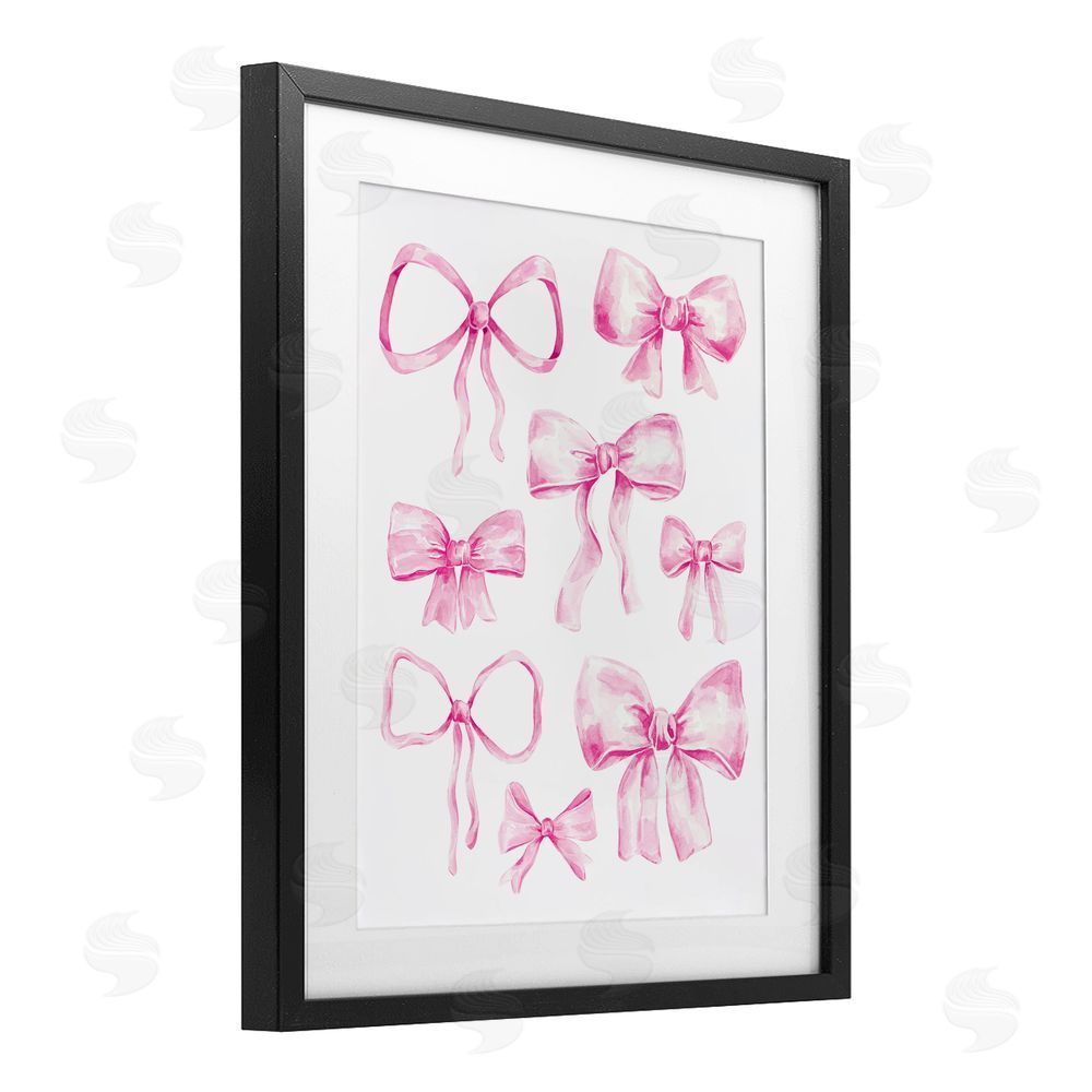 Bethany Sandoval Coquette Bow Collection Black Framed Print Under Glass Wall Art