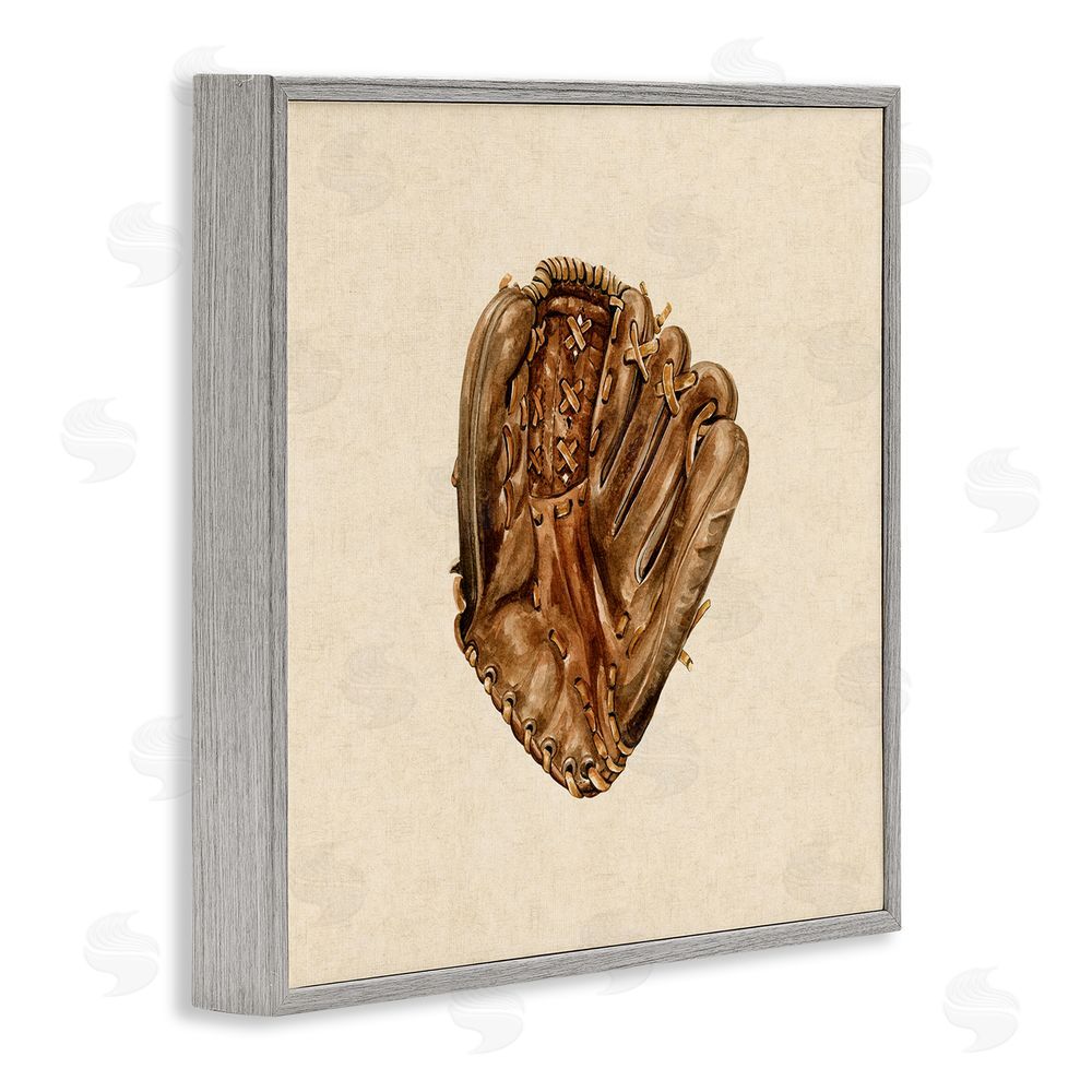 Bethany Sandoval All Star Baseball Glove Gray Framed Giclee Wall Art Print
