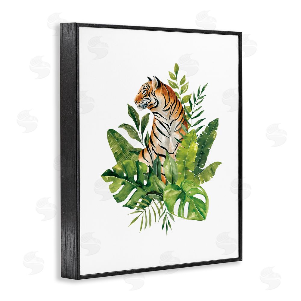 Bethany Sandoval Exotic Jungle Tiger Black Framed Giclee Wall Art Print