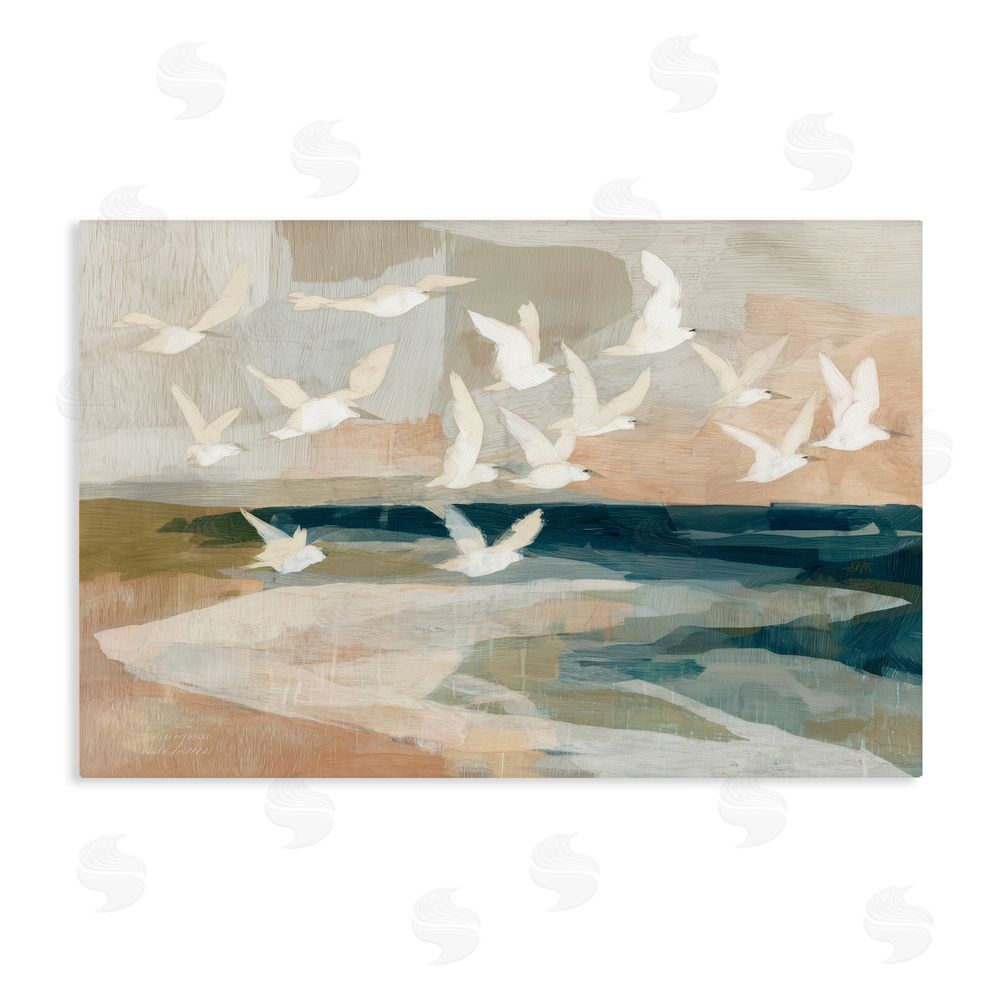 Chromatic Storm Studio Birds in Flight Over Water Stretched Canvas Wall Art Print