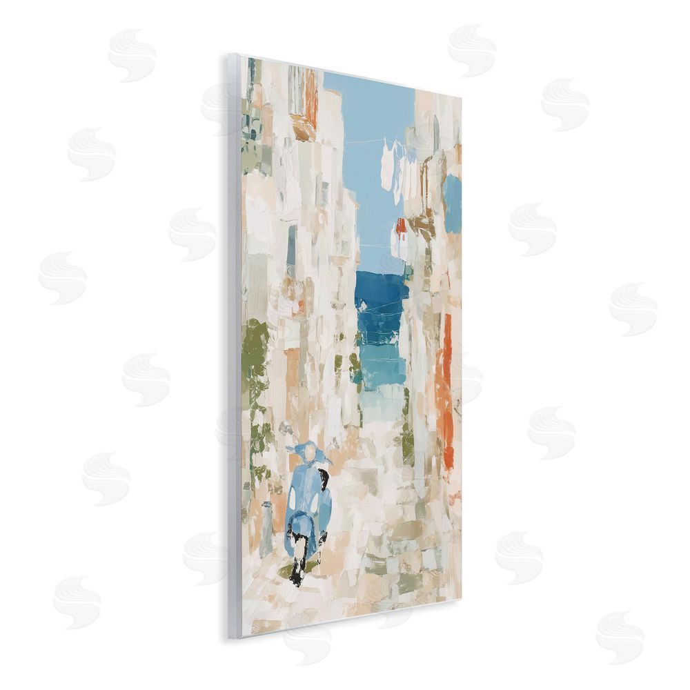 Chromatic Storm Studio Narrow Alley with Vespa Wall Plaque Home Decor Art Print